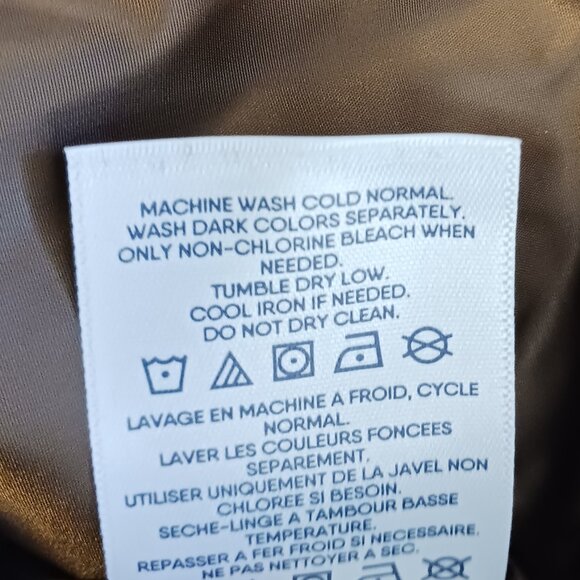 LANDS' END Classic Brown Plaid Puffer Vest, 75 Down/25 Feathers Fill Size Small - Picture 15 of 16